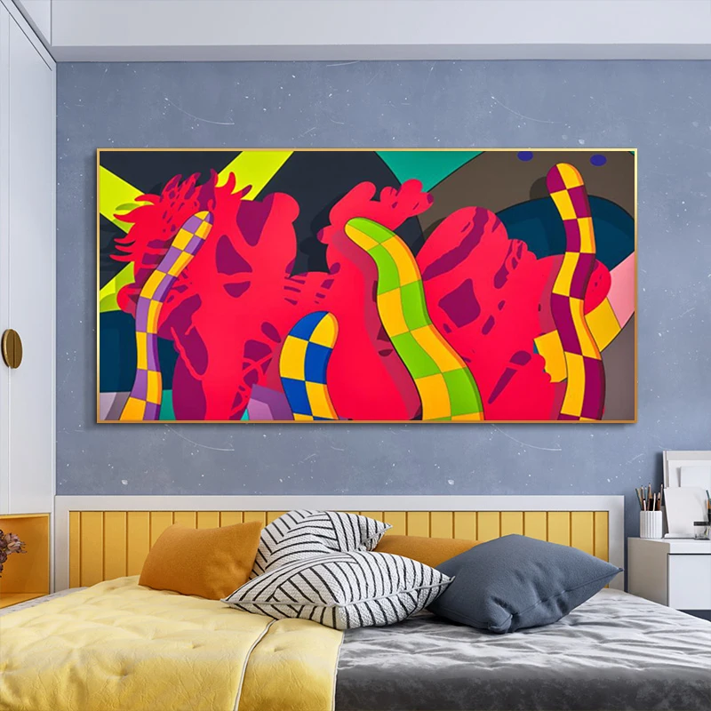 Creative Trend Cartoon Decorative Mural Color Posters and Canvas Painting Wall Art Pictures Suitable for Modern Home Decoration 
Creative Trend Cartoon Decorative Mural Color Posters and Canvas Painting Wall Art Pictures Suitable for Modern Home Decoration