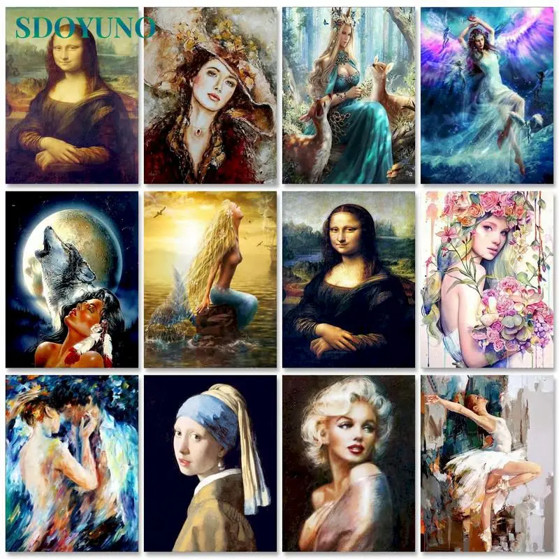 SDOYUNO 5D DIY Diamond Painting Figure Full Square/Round Diamond Embroidery Paintings Accessories Number Rhinestone Picture
SDOYUNO 5D DIY Diamond Painting Figure Full Square/Round Diamond Embroidery Paintings Accessories Number Rhinestone Picture