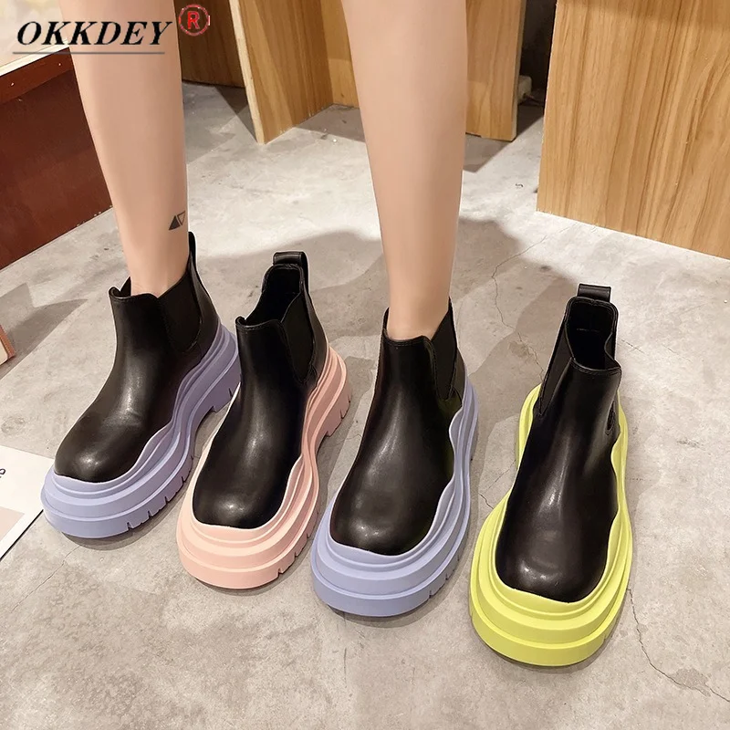 2021 Autumn and Winter Round Toe Thick Bottom British Style Color Matching Chelsea Boots Martin Boots Fashion Casual Short Boots
2021 Autumn and Winter Round Toe Thick Bottom British Style Color Matching Chelsea Boots Martin Boots Fashion Casual Short Boots