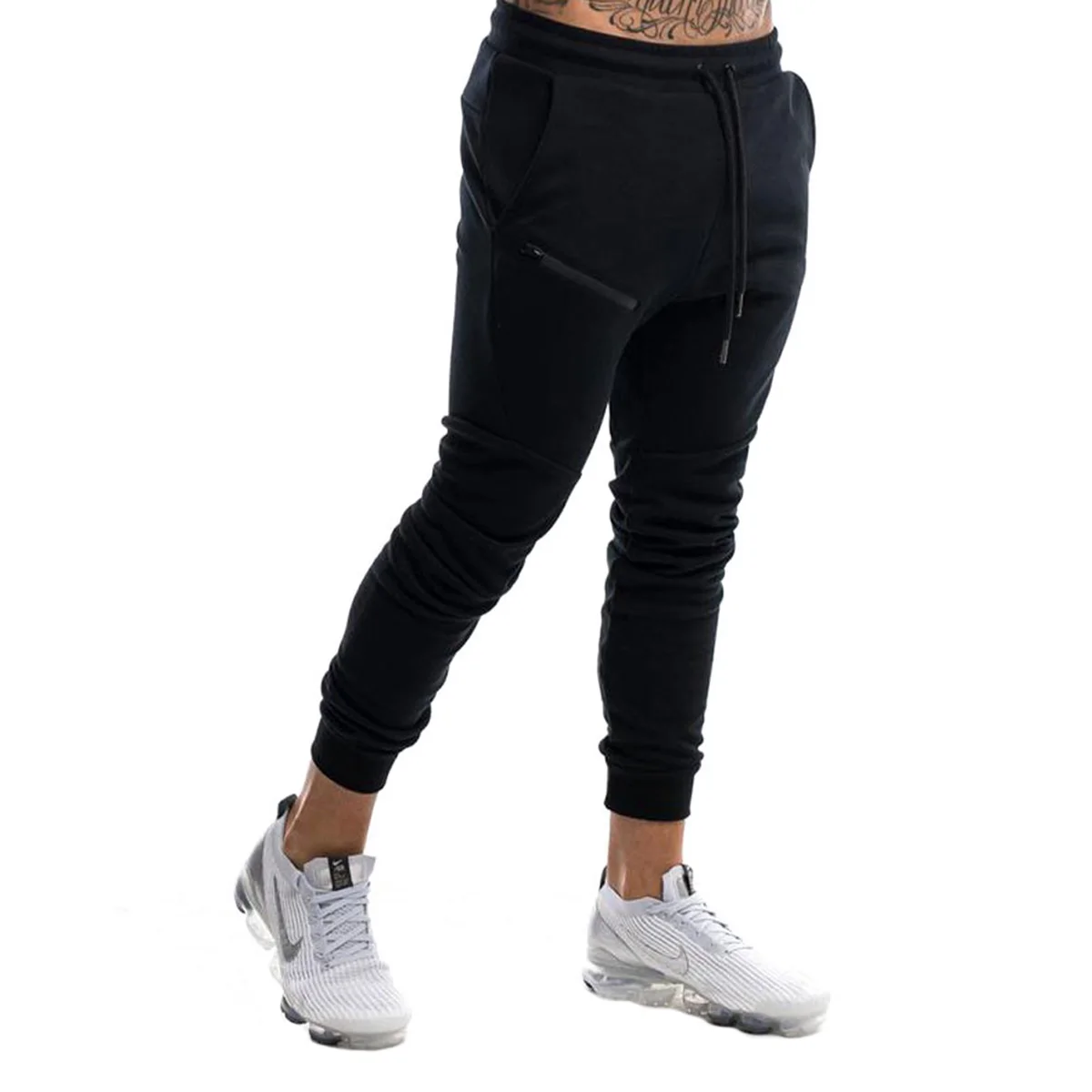 Men's Cotton Sports Pants Solid Color Drawstring Pencil Fitness Pants with Pockets
Men's Cotton Sports Pants Solid Color Drawstring Pencil Fitness Pants with Pockets