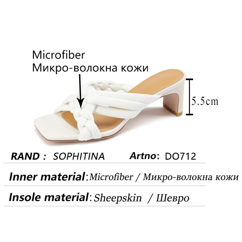 SOPHITINA Woven Fashion Women Slippers Mid-heel Summer Leather Soft Shoes Breathable Handmade High-quality Lady Shoes New DO712
SOPHITINA Woven Fashion Women Slippers Mid-heel Summer Leather Soft Shoes Breathable Handmade High-quality Lady Shoes New DO712