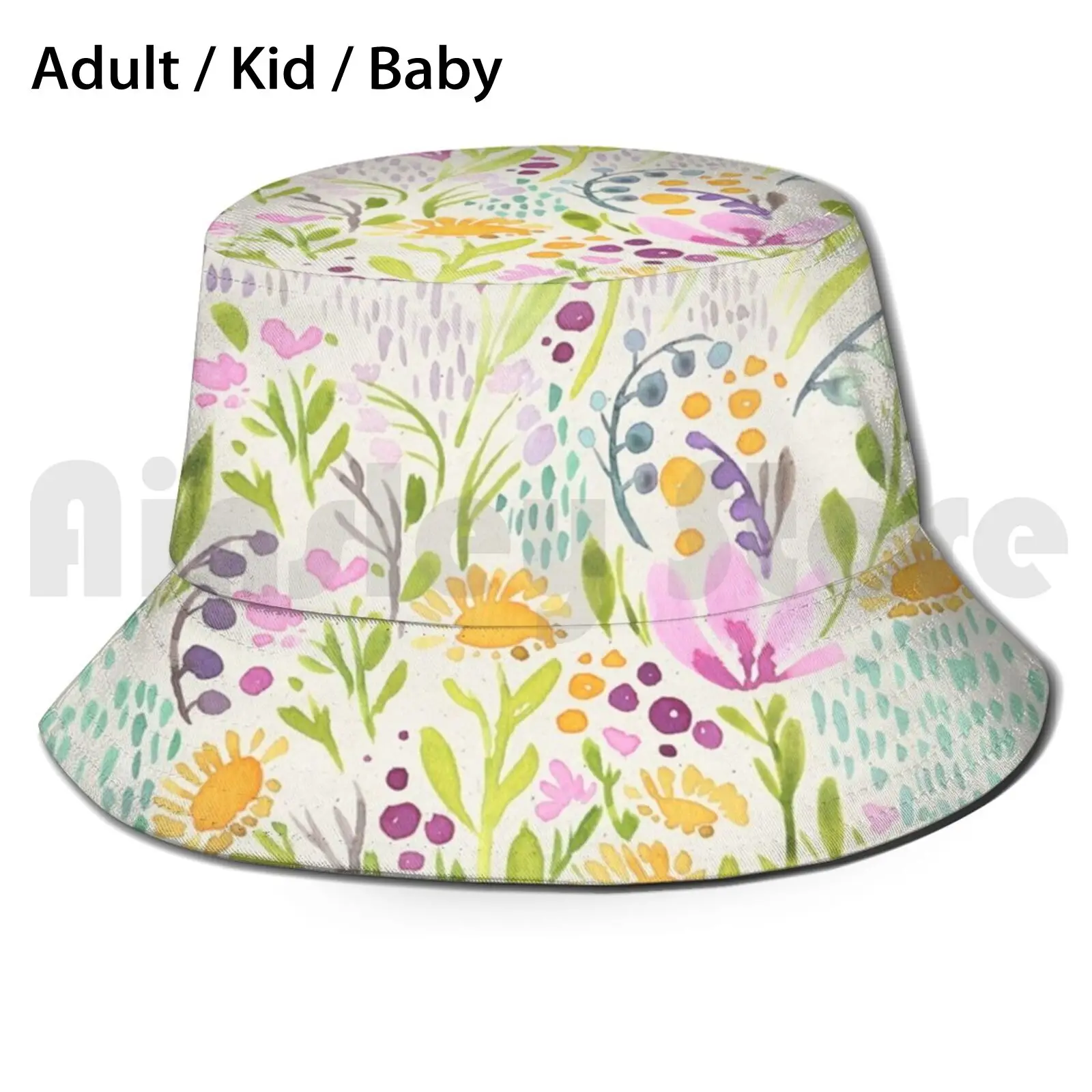 

Tiny Flowers Sun Hat Foldable UV Protection Floral Delicate Happy Flowers Tiny Flowers Flower Field Nature Serenity