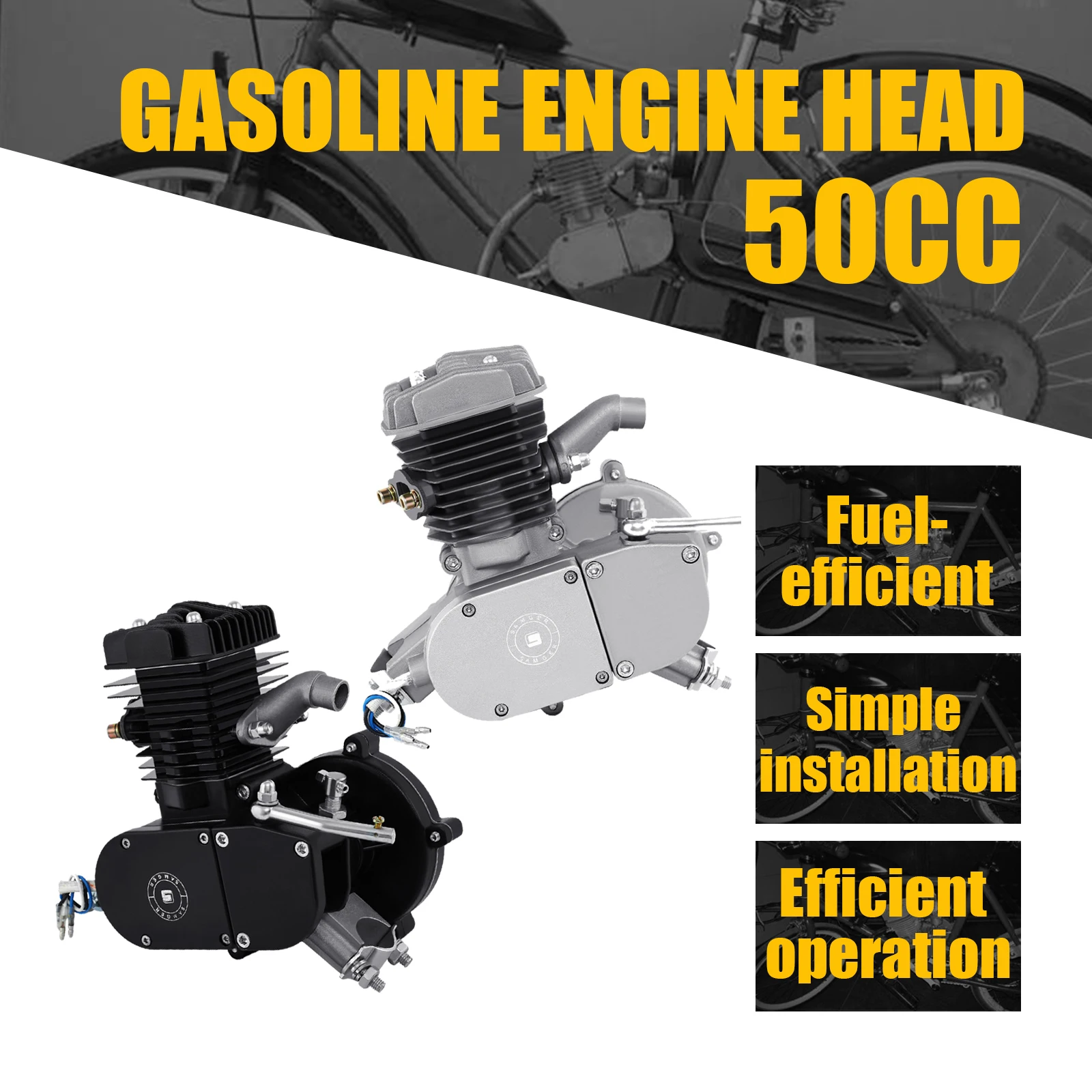Honhill 50/100cc Bicycle Engine Head 2-Stroke Petrol Gas Engine Accessoires Head Part For DIY Electric Bicycle Motorized
Honhill 50/100cc Bicycle Engine Head 2-Stroke Petrol Gas Engine Accessoires Head Part For DIY Electric Bicycle Motorized