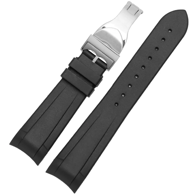 Ремешок силиконовый для наручных часов браслет из натурального каучука Tudor Black Bay