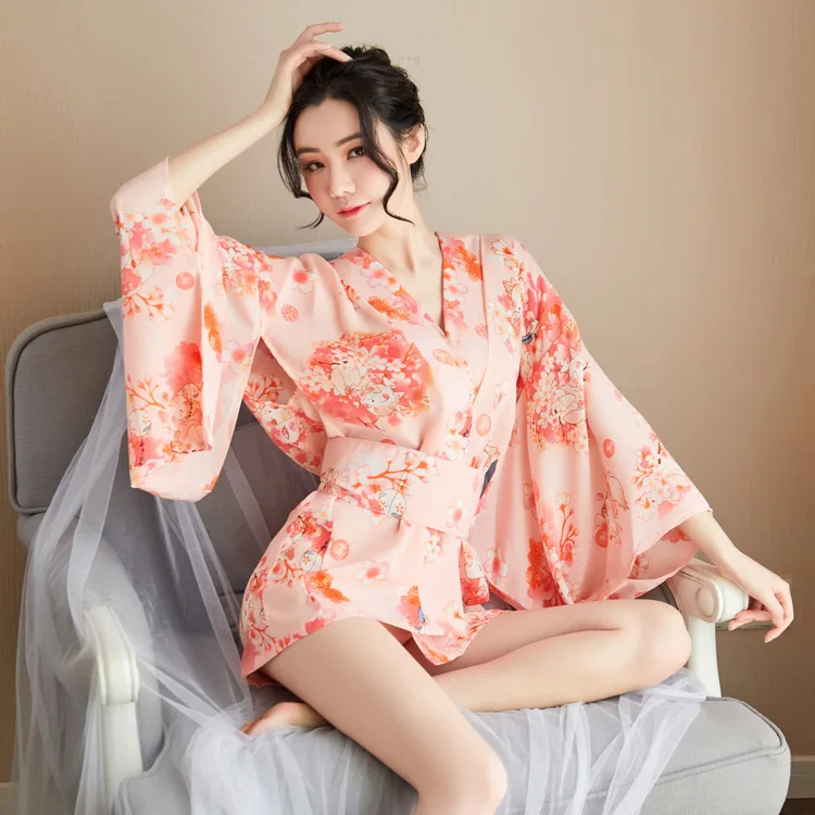 Long night fun underwear low cut retro printed kimono hollow sleeve sexy waist passion uniform temptation
Long night fun underwear low cut retro printed kimono hollow sleeve sexy waist passion uniform temptation