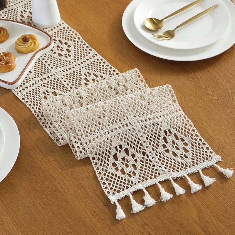 1 шт. BCrochet кружевная скатерть с кисточками из хлопка для свадебного декора