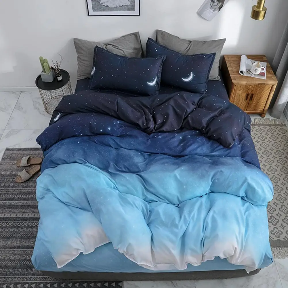 4Pcs Dorm Bedclothes Star Moon Bed Sheet Duvet Cover Pillow Case Bedding Set
4Pcs Dorm Bedclothes Star Moon Bed Sheet Duvet Cover Pillow Case Bedding Set