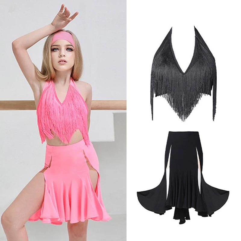New Latin Dance Costume For Children Girls Fringe Tops Slit Skirt Latin Competition Suit Cha Cha Dancing Practice Wear DNV14736
New Latin Dance Costume For Children Girls Fringe Tops Slit Skirt Latin Competition Suit Cha Cha Dancing Practice Wear DNV14736