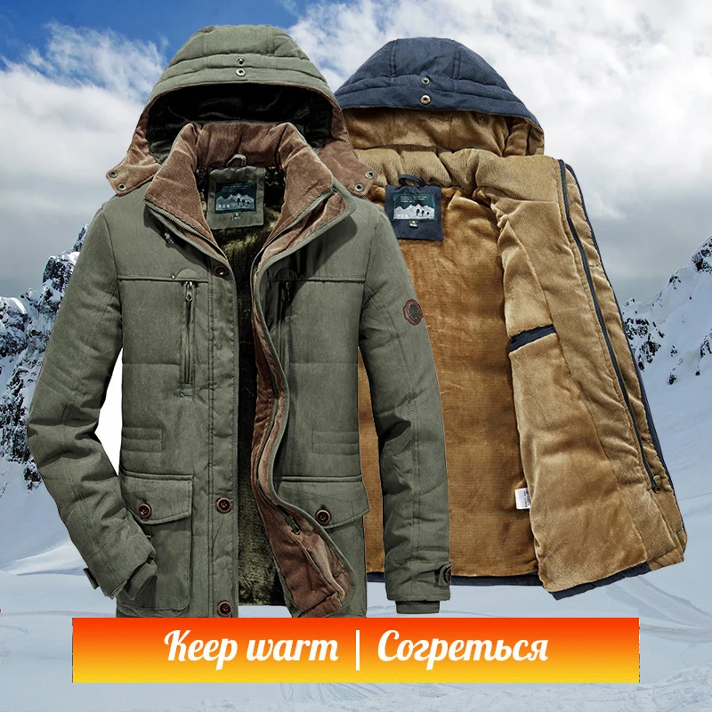 Фото Брендовые толстые зимние парки мужская хлопковая теплая куртка - купить