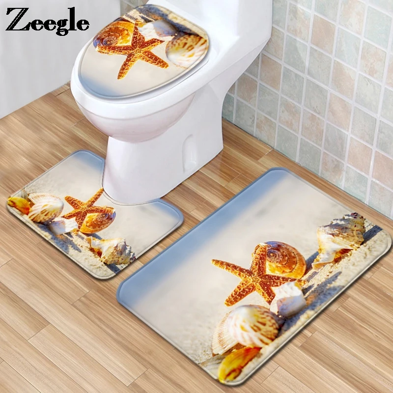 Ocean Style Bathroom Carpet Rug Flannel Bath Mat Home Decor Toilet Mat Absorbent U-Shaped Toilet Rug Anti-slip Floor Carpet Set
Ocean Style Bathroom Carpet Rug Flannel Bath Mat Home Decor Toilet Mat Absorbent U-Shaped Toilet Rug Anti-slip Floor Carpet Set