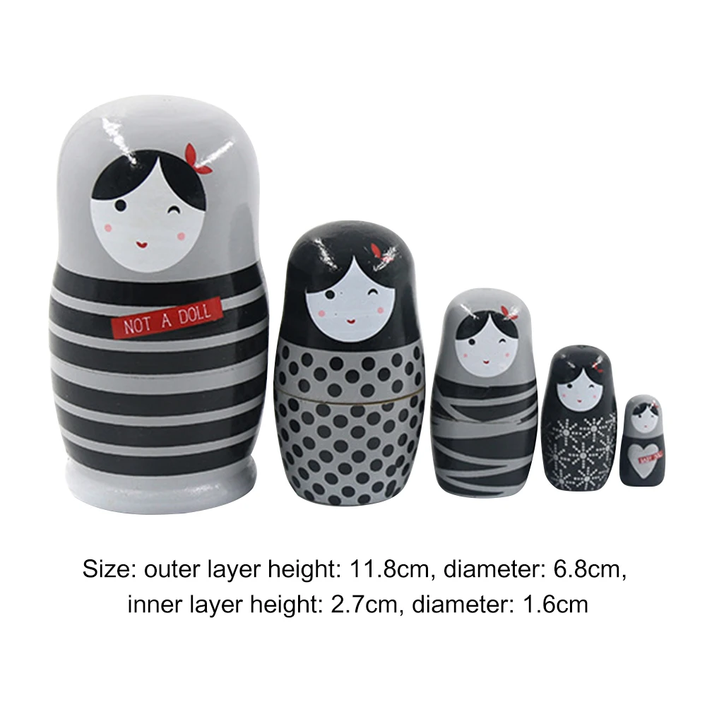 5pcs Girls Wooden Russian Matryoshka Dolls Nesting Kids Toy Handmade Art Crafts Nesting Dolls for Children Christmas Gifts#38
5pcs Girls Wooden Russian Matryoshka Dolls Nesting Kids Toy Handmade Art Crafts Nesting Dolls for Children Christmas Gifts#38