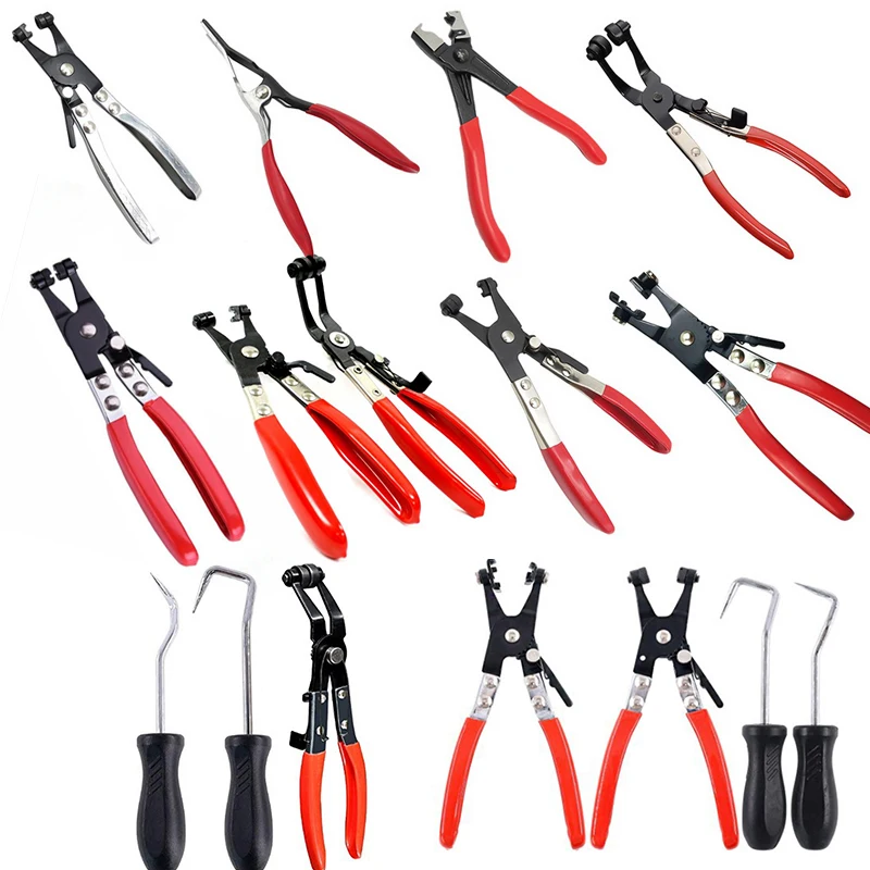 1pcs Auto Hose Clamp Plier Set Car Angled Clip Plier Tube Bundle Removal Repair Tool Heavy-Duty Cable-Type Flexible Wire Pliers
1pcs Auto Hose Clamp Plier Set Car Angled Clip Plier Tube Bundle Removal Repair Tool Heavy-Duty Cable-Type Flexible Wire Pliers