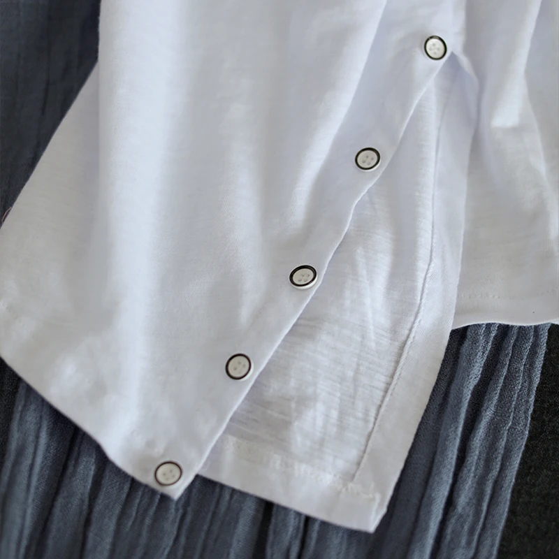 Spring Autumn New 100% Bamboo Cotton Split Pockets Buttons T Shirt Tops Big Loose Oversized O Neck Long Sleeve Basic B01080927
Spring Autumn New 100% Bamboo Cotton Split Pockets Buttons T Shirt Tops Big Loose Oversized O Neck Long Sleeve Basic B01080927