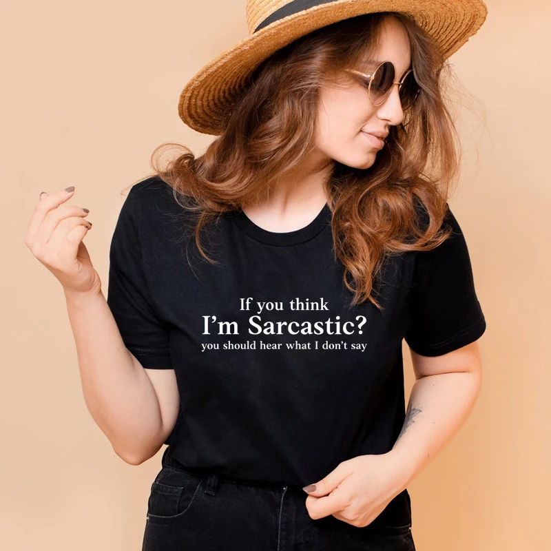 If You Think I'm футболка Sarcastic Funny унисекс с коротким рукавом Sarcastik футболка Повседневная Женская футболка с принтом лозунг Tumblr
If You Think I'm футболка Sarcastic Funny унисекс с коротким рукавом Sarcastik футболка Повседневная Женская футболка с принтом лозунг Tumblr