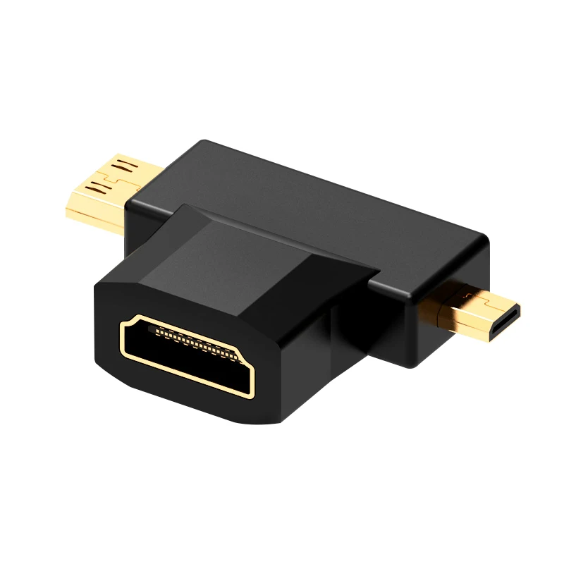 Mini HDMI / Micro HDMI to HDMI Adapter Converter 2 in 1 3D 1080P Male to Female for TV Monitor Projector Camera
Mini HDMI / Micro HDMI to HDMI Adapter Converter 2 in 1 3D 1080P Male to Female for TV Monitor Projector Camera