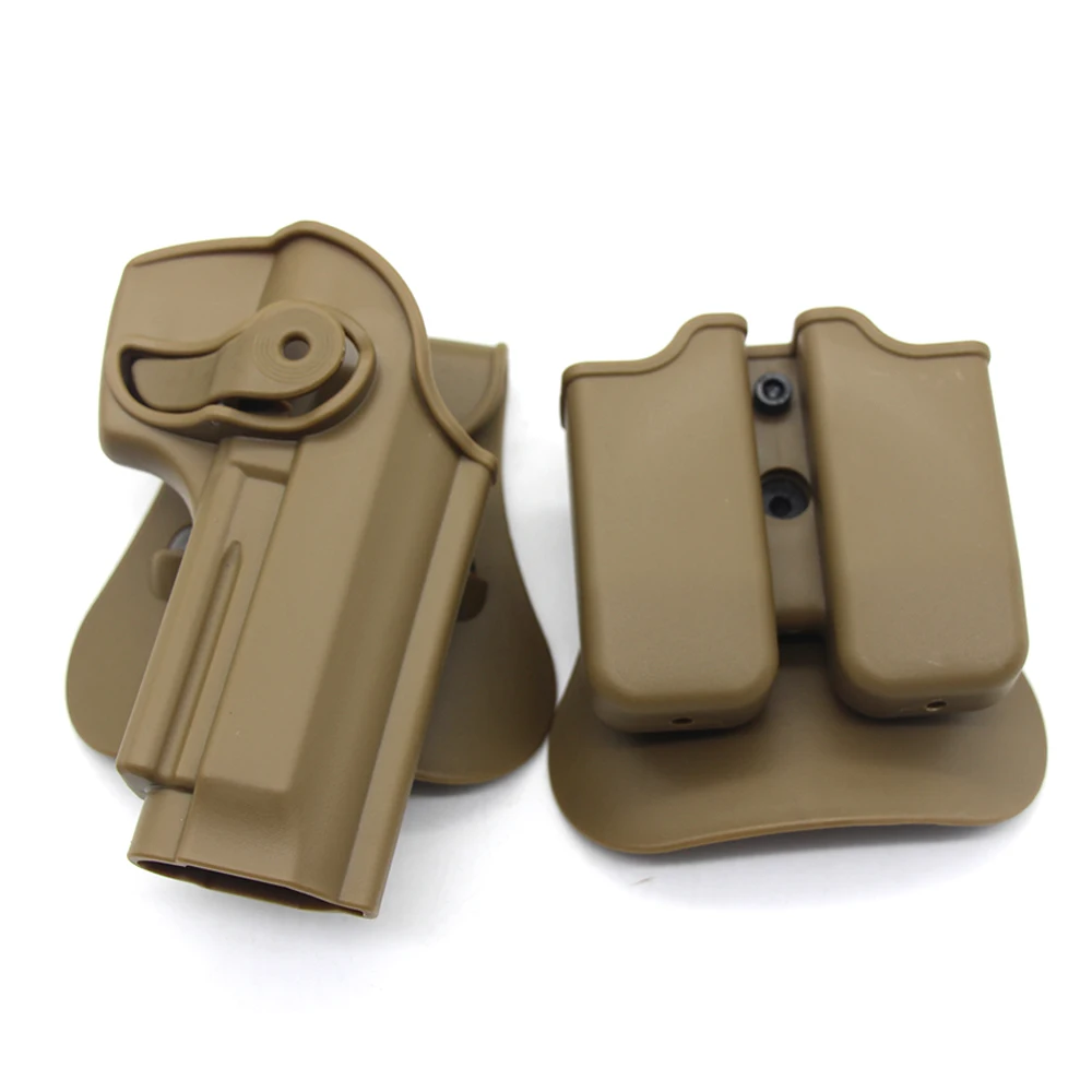 Hunting Polymer Pistol Gun Holster for Beretta M9 92 96 Right Hand Gun Case with Double Mag Pouch Tactical Military M9 Holsters
Hunting Polymer Pistol Gun Holster for Beretta M9 92 96 Right Hand Gun Case with Double Mag Pouch Tactical Military M9 Holsters