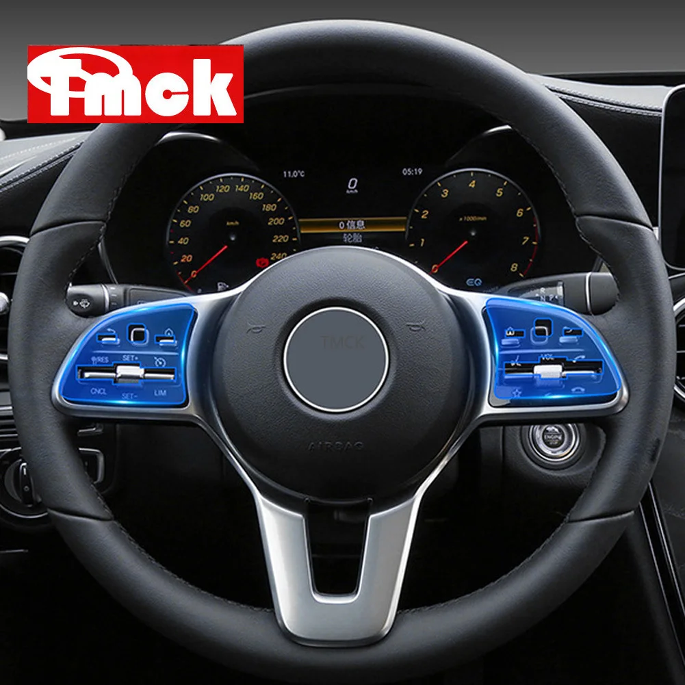 Для Mercedes Benz A Class W177 V177 A180 A200 C E W205 W213 2019 Автомобильная наклейка на руль кнопка