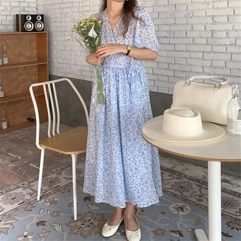 2021 Chic Hot V-Neck Florals Sweet Printing Femme Lace-Up High Waist Vintage A-Line Women Long Dresses Vestidos
2021 Chic Hot V-Neck Florals Sweet Printing Femme Lace-Up High Waist Vintage A-Line Women Long Dresses Vestidos