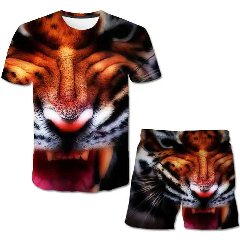 2021 The tiger Summer 3D Printed Boys T-shirt Shorts Set Boys leisure Tracksuit O Neck Short Sleeve Clothing children suit
2021 The tiger Summer 3D Printed Boys T-shirt Shorts Set Boys leisure Tracksuit O Neck Short Sleeve Clothing children suit