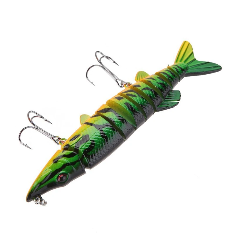 5 "/ 12.5 cm 20 g Realistic multi-Articule hard Fishing Lure 9 segement Pike Maskinonge Swimbait crankbait fish lures w | Спорт и