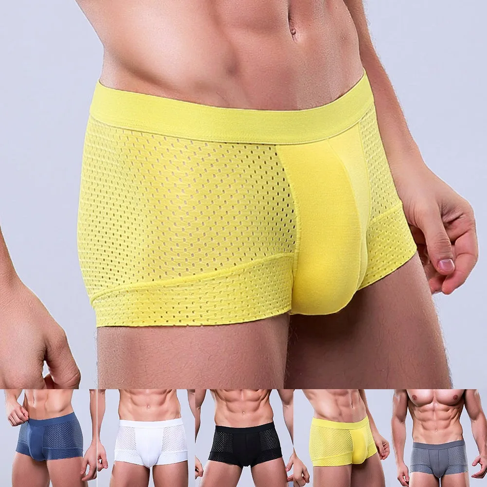 Sexy Boxer Shorts Mens Shorts U Convex Pouch Briefs Mesh Breathable Underwear Transparent Erotic Underpants Sissy Panties 2021
Sexy Boxer Shorts Mens Shorts U Convex Pouch Briefs Mesh Breathable Underwear Transparent Erotic Underpants Sissy Panties 2021