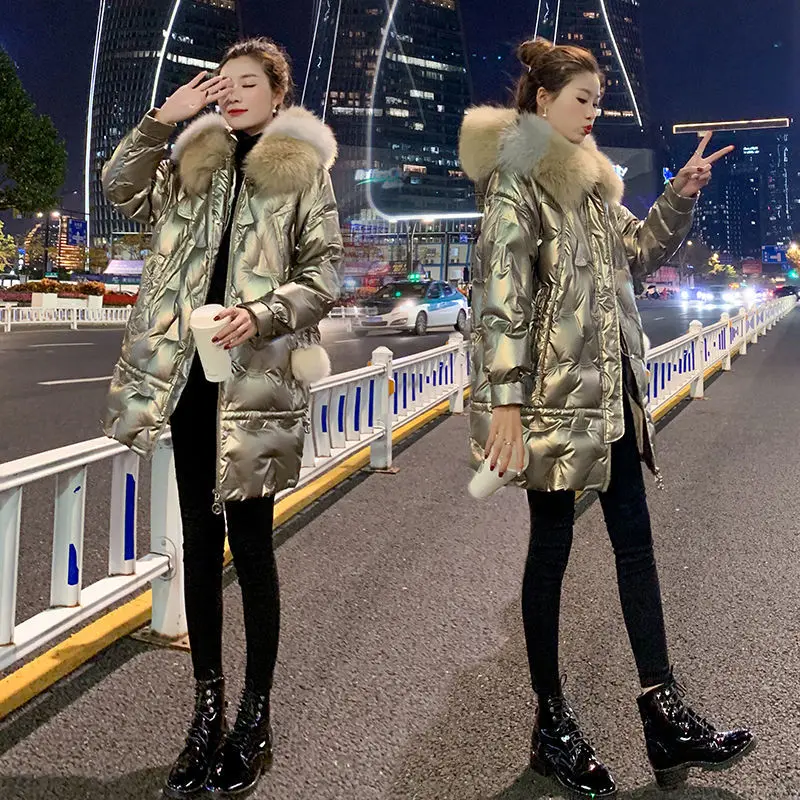 Bright Fabric Cotton Jacket Female Korean Version Loose Mid-length Winter 2021 New Thick Cotton Jacket
Bright Fabric Cotton Jacket Female Korean Version Loose Mid-length Winter 2021 New Thick Cotton Jacket