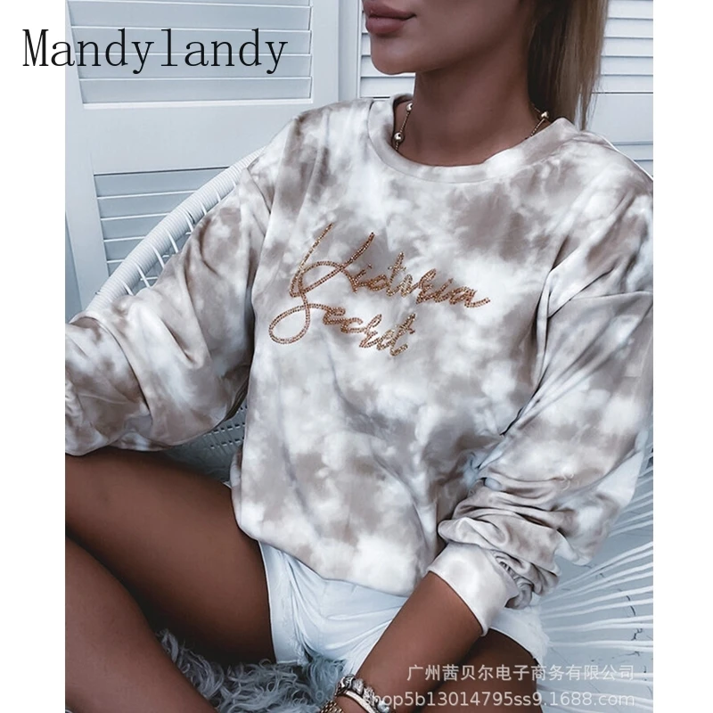 Mandylandy Sweatshirts Women's Casual Letter O-Neck Pullover Sweatshirts Autumn Long Sleeve Loose Tie-Dye Print Sweatshirts
Mandylandy Sweatshirts Women's Casual Letter O-Neck Pullover Sweatshirts Autumn Long Sleeve Loose Tie-Dye Print Sweatshirts