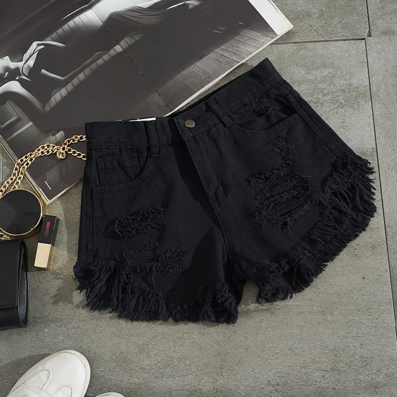 2021 CamKemsey Summer White Denim Shorts Women Fashion Ripped Holes Cuffed Tassel Casual High Waist Black Jeans Hot Shorts
2021 CamKemsey Summer White Denim Shorts Women Fashion Ripped Holes Cuffed Tassel Casual High Waist Black Jeans Hot Shorts
