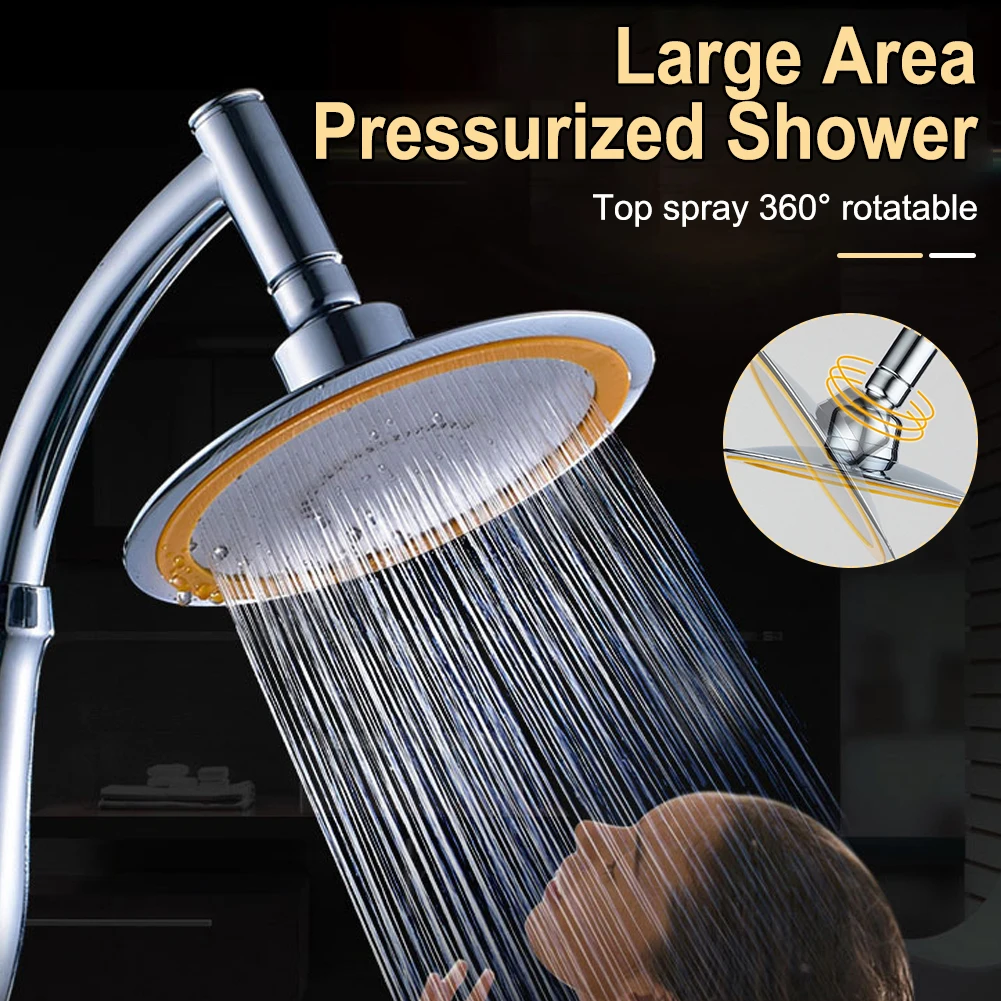 6 Inch High Pressure Shower Head Large Handheld 360° Adjustable Rainfall Shower Sprayer with Shower Bracket Bathroom Accessories
6 Inch High Pressure Shower Head Large Handheld 360° Adjustable Rainfall Shower Sprayer with Shower Bracket Bathroom Accessories