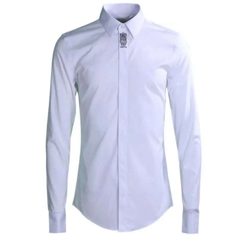 2021 Cotton Men Shirt Luxury Solid Color Embroidery Long Sleeve Mens Shirts Plus Size 4xl Casual Slim Fit Shirts Man
2021 Cotton Men Shirt Luxury Solid Color Embroidery Long Sleeve Mens Shirts Plus Size 4xl Casual Slim Fit Shirts Man