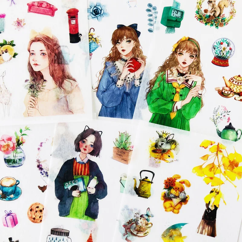 6 Sheets /Pack Nordic Mori Girls Paper Diary Stickers Decorative Album Hand Account Decoration
6 Sheets /Pack Nordic Mori Girls Paper Diary Stickers Decorative Album Hand Account Decoration