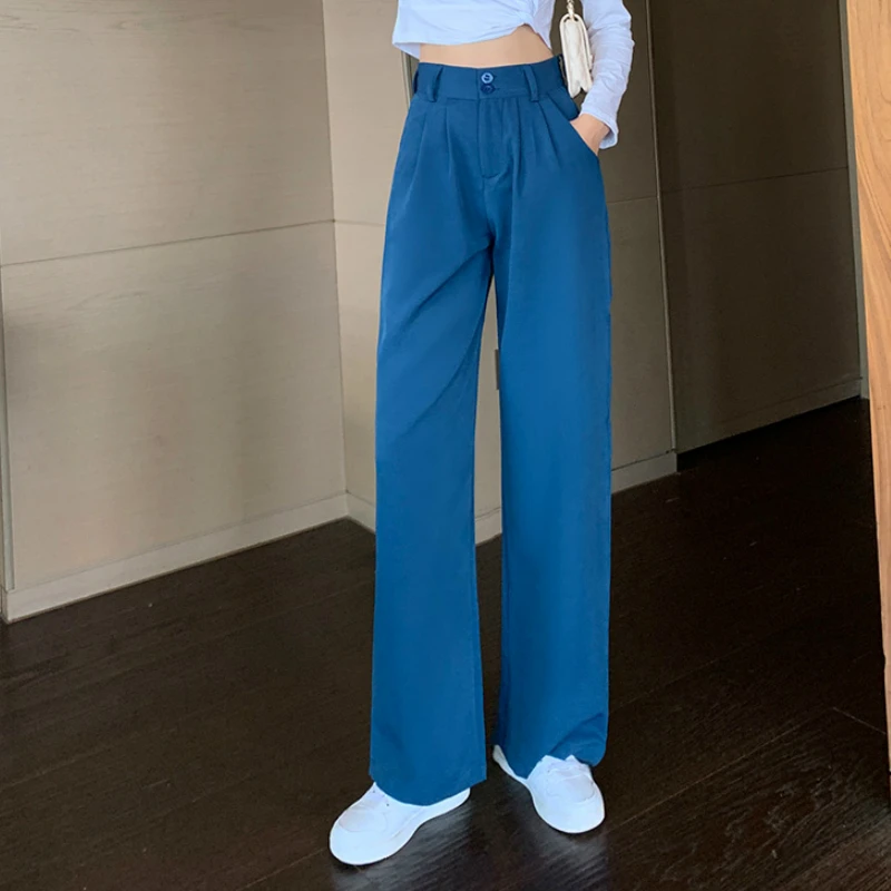 Women Elegant Wide Leg Pants 2021 Spring Elastic High Waist Office Lady Suits Pant Female Loose Long Trousers Mujer Pantlaton
Women Elegant Wide Leg Pants 2021 Spring Elastic High Waist Office Lady Suits Pant Female Loose Long Trousers Mujer Pantlaton