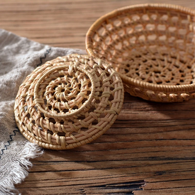 Hand-Woven Round Rattan Bread Basket Tea Tray Food Serving Platter Dinner Parties Coffee Breakfast Storage Baskets New11
Hand-Woven Round Rattan Bread Basket Tea Tray Food Serving Platter Dinner Parties Coffee Breakfast Storage Baskets New11
