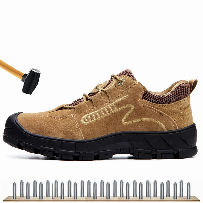 Men Safety Shoes Non-slip Puncture-Proof Security Work Shoes with Steel Toe Cap Breathable Cow Suede Boots Male Sneakers 
Men Safety Shoes Non-slip Puncture-Proof Security Work Shoes with Steel Toe Cap Breathable Cow Suede Boots Male Sneakers