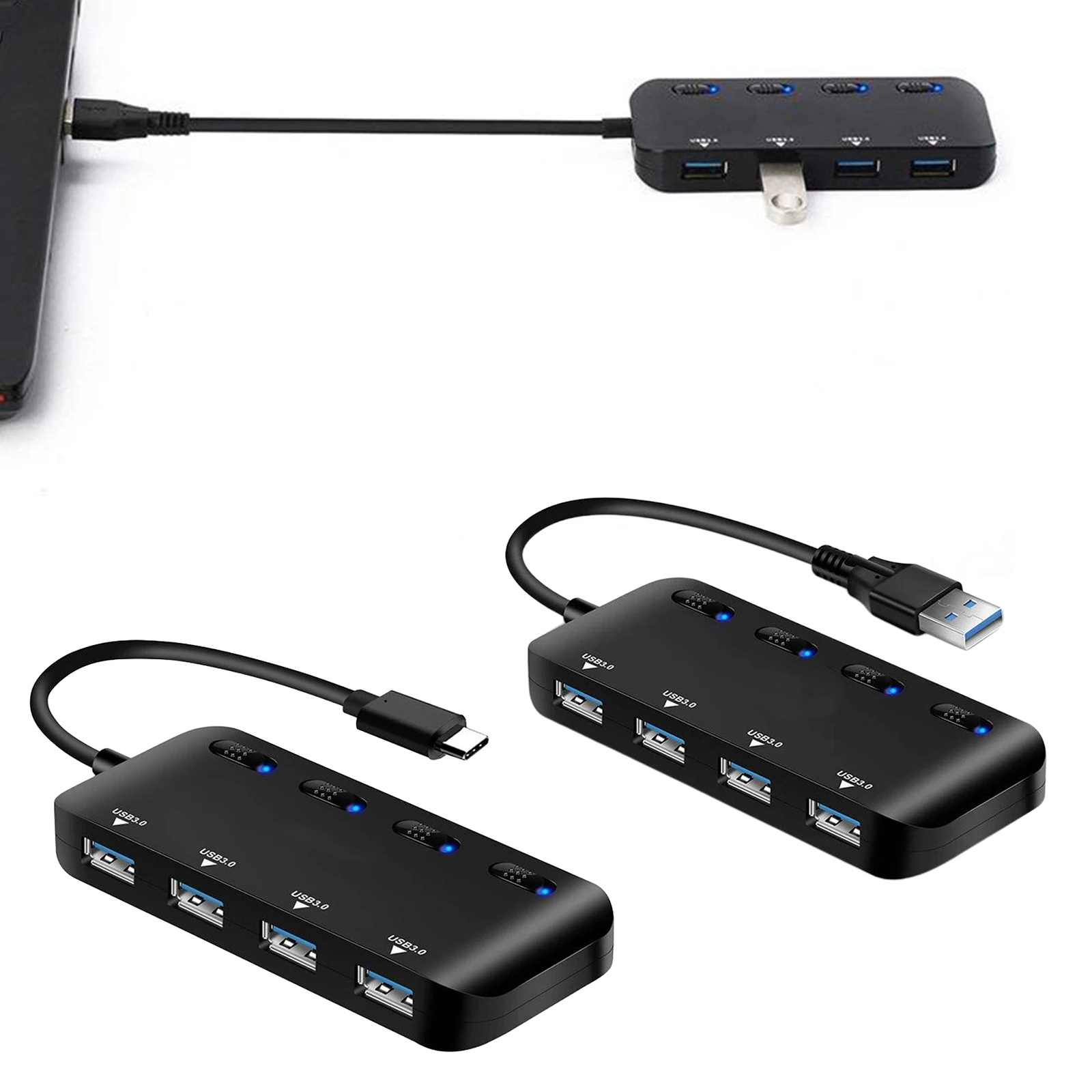 USB Hub 4 Port Expander Adapter USB 3.0 Hub Multi USB Splitter Multiple USB3.0 USB-Hub For PC
USB Hub 4 Port Expander Adapter USB 3.0 Hub Multi USB Splitter Multiple USB3.0 USB-Hub For PC