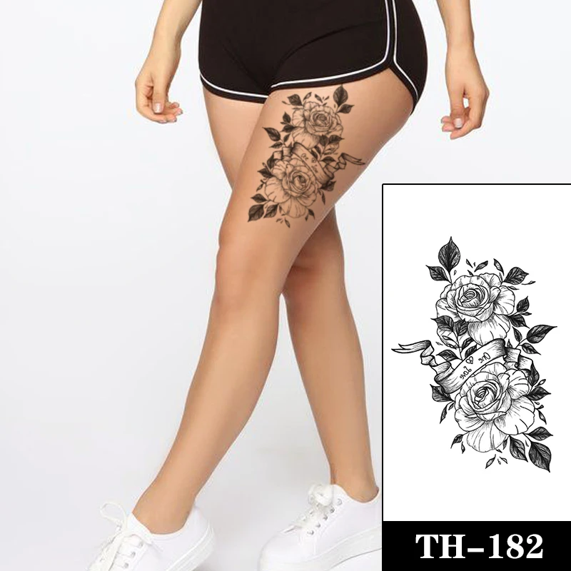 Big Black Rose Tattoos Fake Men Women English Letters Tattoo Waterproof Large Size Body Arm Legs Tattoos Temporary Stickers
Big Black Rose Tattoos Fake Men Women English Letters Tattoo Waterproof Large Size Body Arm Legs Tattoos Temporary Stickers