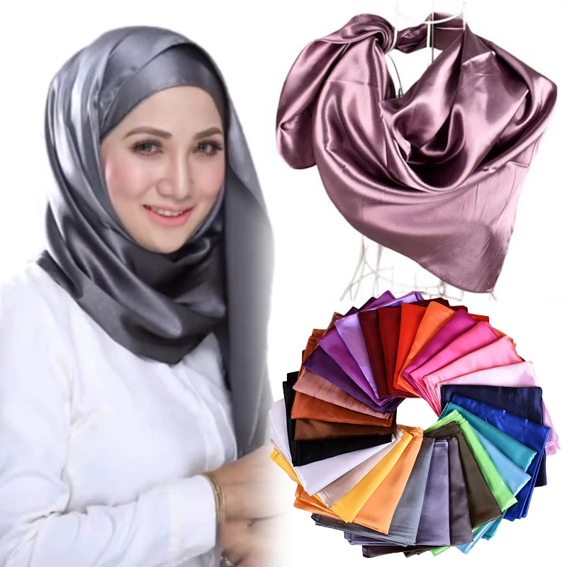 Women Solid Colors Neckerchief Hijab Scarf Silk Satin Headband Hair Scarves Female Square Shawls Head Scarfs For Ladies
Women Solid Colors Neckerchief Hijab Scarf Silk Satin Headband Hair Scarves Female Square Shawls Head Scarfs For Ladies