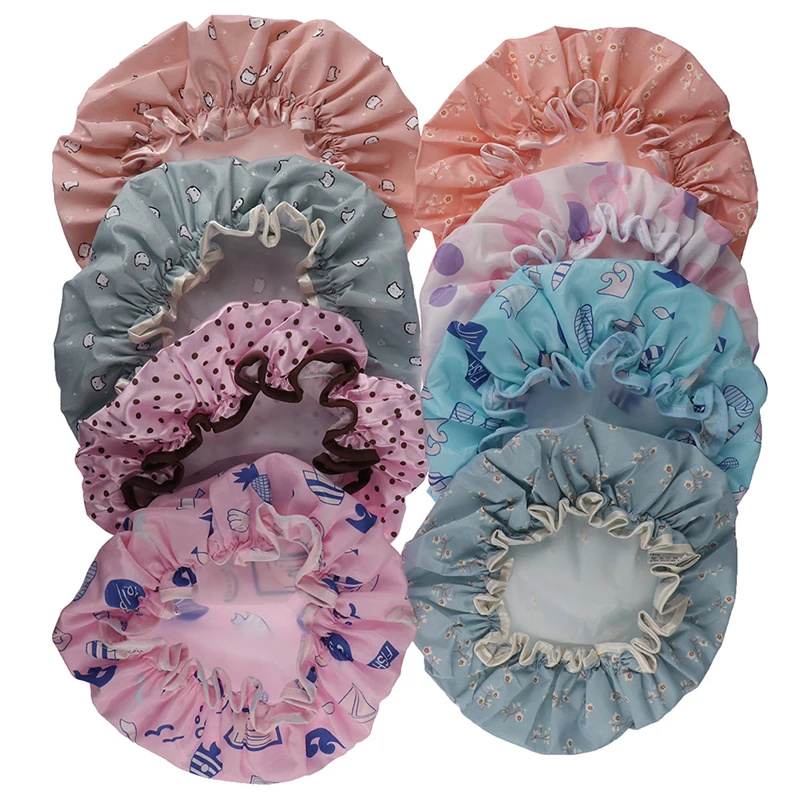1Pcs Bath Hat Waterproof Shower Hair Cover Thick Shower Caps Double Layer Bathroom Women Supplies Elastic Band Cap
1Pcs Bath Hat Waterproof Shower Hair Cover Thick Shower Caps Double Layer Bathroom Women Supplies Elastic Band Cap