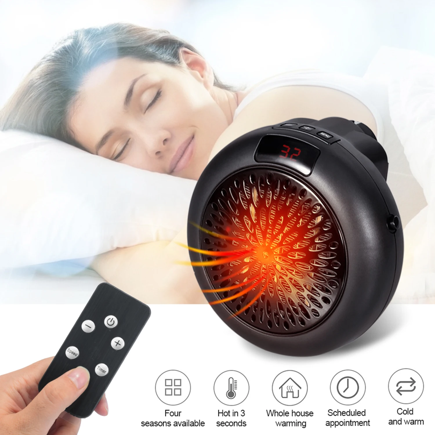 Electric Heater Mini Fan Heater Warm Blower Desktop Household Wall Good Heating Stove Radiator Warmer Machine For Wall Winter
Electric Heater Mini Fan Heater Warm Blower Desktop Household Wall Good Heating Stove Radiator Warmer Machine For Wall Winter