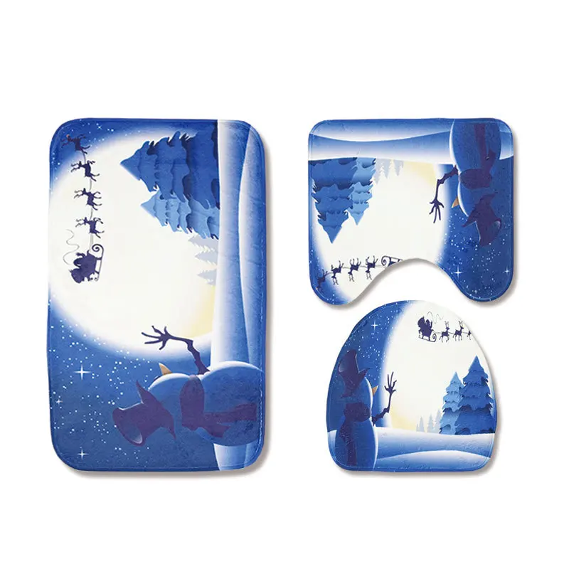 Zeegle Christmas Carpet For Bathroom Toilet Mat Non-slip Bathroom Mat 3pcs Bathroom Rug Absorbent Bathroom Floor Mat Bath Rugs 
Zeegle Christmas Carpet For Bathroom Toilet Mat Non-slip Bathroom Mat 3pcs Bathroom Rug Absorbent Bathroom Floor Mat Bath Rugs