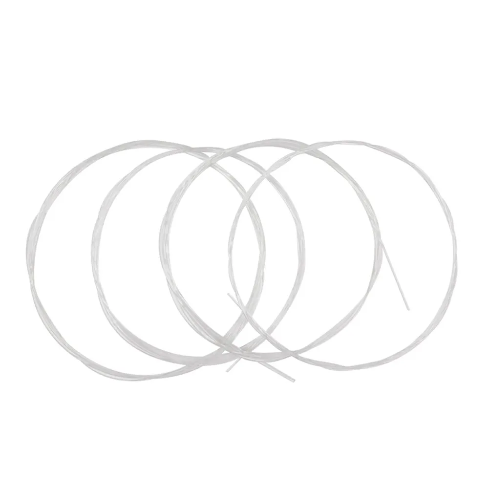 4pcs/Set Durable DelicateTransparent Nylon Ukulele Strings Replacement Part For Stringed Instrument Wire Size 0.56/0.71/0.81mm
4pcs/Set Durable DelicateTransparent Nylon Ukulele Strings Replacement Part For Stringed Instrument Wire Size 0.56/0.71/0.81mm
