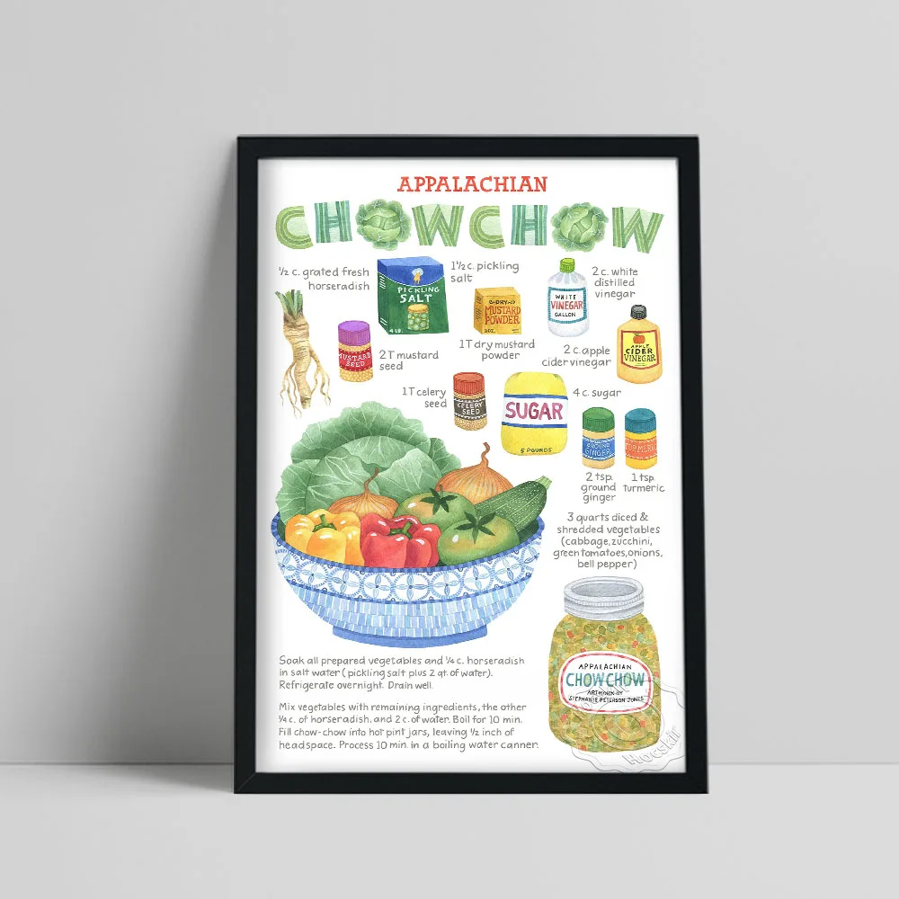 Chowchow Recipe Food Poster, Kitchen Recipe Wall Picture, Watercolor Vegetable Kitchen Canning Wall Decor, Kitchen Hostess Gift
Chowchow Recipe Food Poster, Kitchen Recipe Wall Picture, Watercolor Vegetable Kitchen Canning Wall Decor, Kitchen Hostess Gift