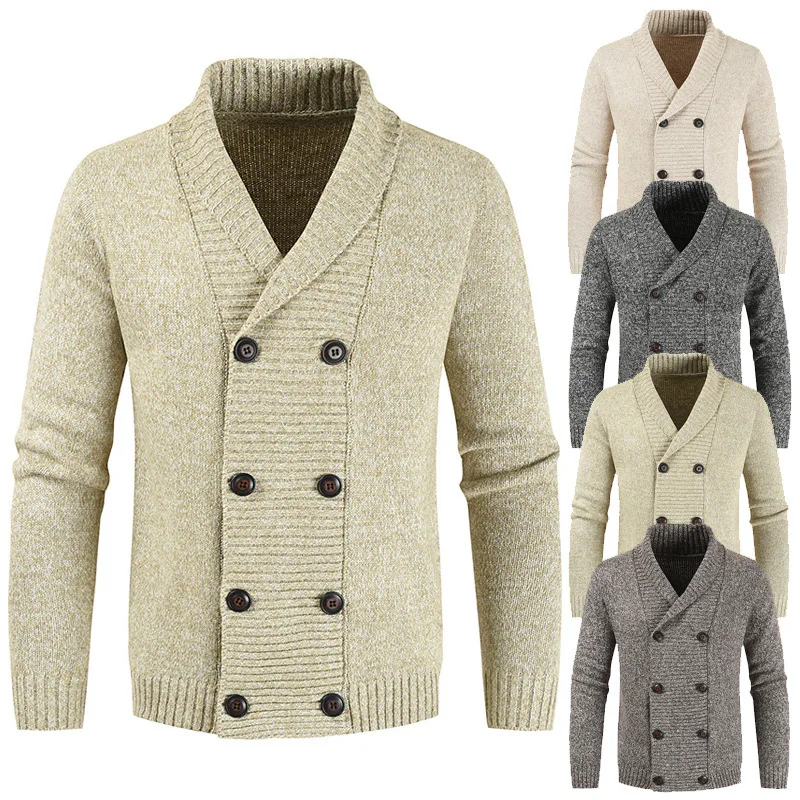 ZOGAA Men's Winter Wool Cardigan Sweater Double Breasted Cashmere V Neck Sweater Men Large Size Long Cardigan Men 2021
ZOGAA Men's Winter Wool Cardigan Sweater Double Breasted Cashmere V Neck Sweater Men Large Size Long Cardigan Men 2021