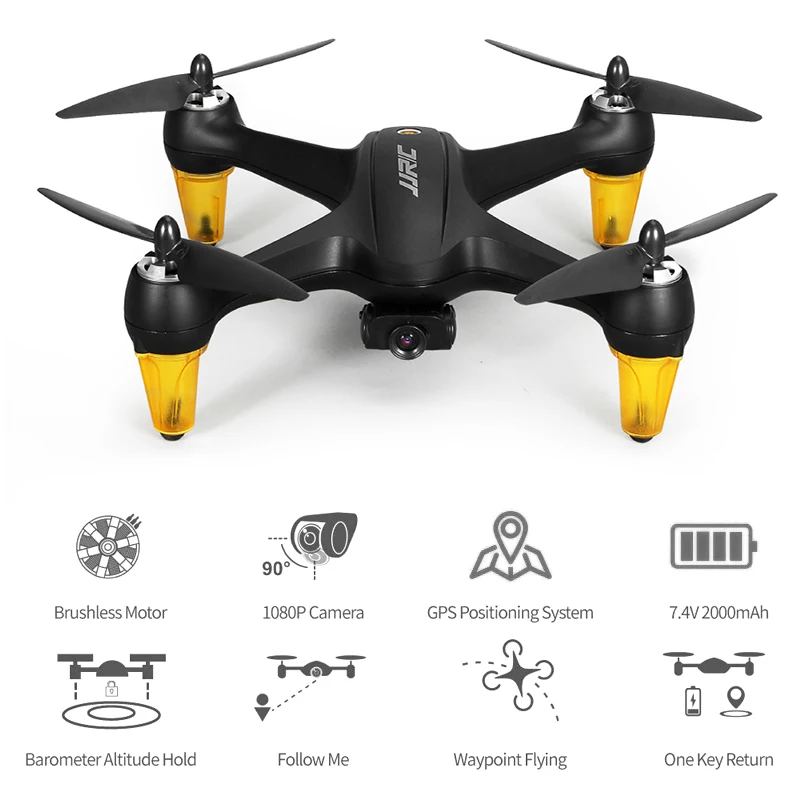 

JJRC JJPRO 1080P GPS Drone with Camera 5G Wifi FPV Brushless RC Quadcopter 550m 18mins Flight Professional Helicopter Drone Toys
