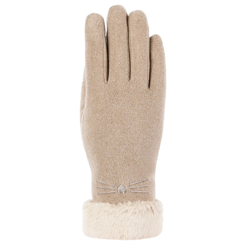 

Женские перчатки с пальцами для сенсорного экрана, ветрозащитные перчатки, Нескользящие теплые перчатки с флисовой подкладкой для езды на ...