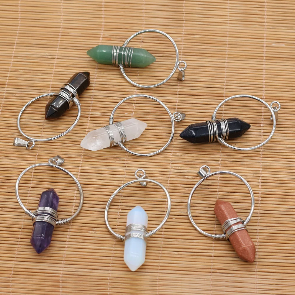 Natural Stone Pendant Section Metal Alloy Semi-Precious For Jewelry Making DIY Necklace Bracelet Earrings Accessory
Natural Stone Pendant Section Metal Alloy Semi-Precious For Jewelry Making DIY Necklace Bracelet Earrings Accessory