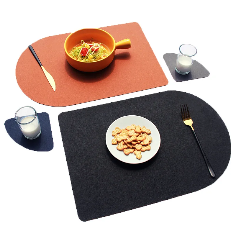 PU Leather Placemat Coaster Table Mat Tableware Pad Heat Insulation Non-Slip Simple Placemats Disc Coaster Placemat Dining Table
PU Leather Placemat Coaster Table Mat Tableware Pad Heat Insulation Non-Slip Simple Placemats Disc Coaster Placemat Dining Table