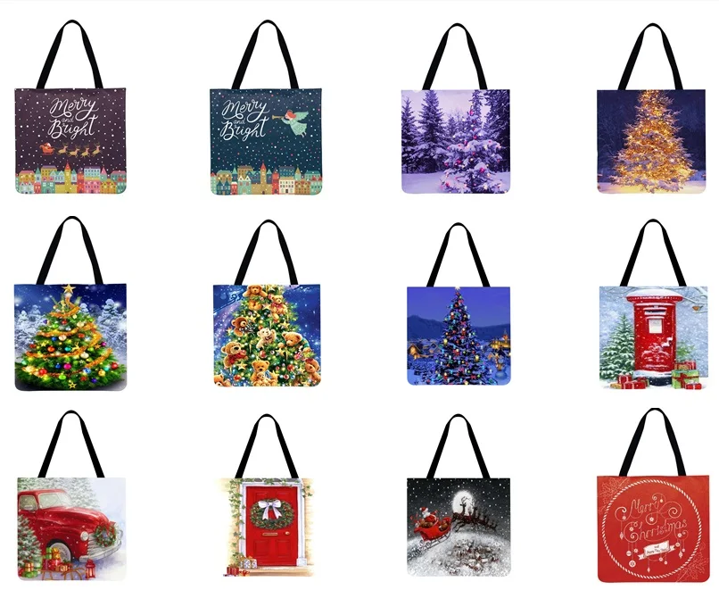 Women Shopping Bags Linen Christmas Printing Shoulder Bag Casual Girls Student Bookbag Lady Leisure Tote Handbags
Women Shopping Bags Linen Christmas Printing Shoulder Bag Casual Girls Student Bookbag Lady Leisure Tote Handbags