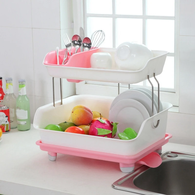 Double-Layer Dish Rack Kitchen Dish Drain Rack Dishes Chopsticks Storage Organizer Dish Shelf Kitchen Accessories
Double-Layer Dish Rack Kitchen Dish Drain Rack Dishes Chopsticks Storage Organizer Dish Shelf Kitchen Accessories