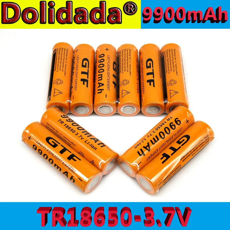 Dolidada 18650 battery GTF 18650 Battery li-ion Battery 3.7V 9900mAh Rechargeable Battery for flashlight battery(orange)
Dolidada 18650 battery GTF 18650 Battery li-ion Battery 3.7V 9900mAh Rechargeable Battery for flashlight battery(orange)